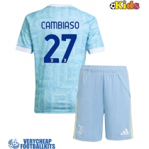 Juventus Andrea Cambiaso #27 Replica Away Minikit 2025-26 Short Sleeve (+ pants)